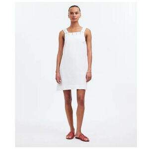 Madewell Embroidered Tank 100% Linen Summer Georgia Mini Dress US Women's 8 New